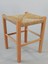 Hasır Örgülü Ahşap Tabure Natürel 45cm (35cmx35cm) 1