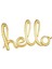 Altın Renk Hello El Yazı Şekilli Folyo Balon 1 Adet 1