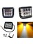 Off Road LED Lamba Delici Yayıcı Beyaz Turuncu Flaşlı Kare Sis Farı Projektör 45W 12 LED Metal Arazi Çalışma Lambası 1 Adet 5