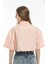 Kadın Turuncu Çizgili Pamuk Oversize Crop Gömlek 5