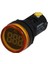 0-100A 22MM LED Ampermetre (Akım Trafolu) Sarı Renk 1