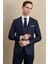 ALTINYILDIZ CLASSICS Erkek Lacivert Slim Fit Dar Kesim Mono Yaka Desenli Yelekli Takım Elbise 1