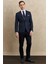 ALTINYILDIZ CLASSICS Erkek Lacivert Slim Fit Dar Kesim Mono Yaka Desenli Yelekli Takım Elbise 2