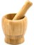 Ahşap Havan Cilalı Orta Boy Tombul 12 cm 1