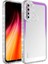 - Xiaomi Redmi Note 8 - Kılıf Simli ve Renk Geçiş Tasarımlı Lens Korumalı Park Kapak - Mor-Beyaz 1