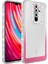 - Xiaomi Redmi Note 8 Pro - Kılıf Simli ve Renk Geçiş Tasarımlı Lens Korumalı Park Kapak - Beyaz-Pembe 1