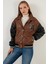 Oversize Cepli Bomber Suni Deri Mont Kadın Deri Mont 6230104 1