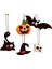 Accessory Halloween, Cadılar Bayramı 5li Süs Seti "yarasa, Bal Kabağı, Hayalet, Kedi, Şapka" 1