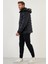 Slim Fit Fermuarlı Çıkarılabilir Kapüşonlu Şişme Mont Erkek Mont 5760065 3