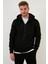 Regular Fit Kapüşonlu Fermuarlı İçi Tüylü Yumuşak Şardonlu Kışlık Sweat Erkek SWEAT 5905340 4