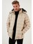 Slim Fit Fermuarlı Çıkarılabilir Kapüşonlu Şişme Mont Erkek Mont 5760065 1
