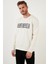 Baskılı Regular Fit Bisiklet Yaka Pamuklu Sweat Erkek Sweat 5905327 4