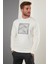Baskılı Regular Fit Bisiklet Yaka Pamuklu Sweat Erkek Sweat 5905304 1