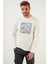 Baskılı Regular Fit Bisiklet Yaka Pamuklu Sweat Erkek Sweat 5905304 4