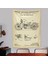 Harley Davidson Model 28B Vintage Tapestry Motorsikletli Duvar Örtüsü Oda Dekorasyonu 2