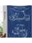 Vespa Scooter Blueprint Vespa Motosikletli Duvar Örtüsü 3