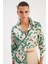 Desenli Salaş Saten Gömlek - Yeşil 2