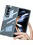 Samsung Galaxy Z Fold 4 Uyumlu Renkli Metalize Kenar Görünümlü Sert Pc Kılıf 3