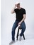 Siyah Erkek Slim Fit Modal T-Shirt ROMEO-O 2
