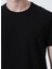 Siyah Erkek Slim Fit Modal T-Shirt ROMEO-O 5