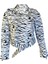 Suni Deri Zebra Desenli Beli Kemerli Biker Ceket 1