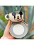 Mickey Mouse Çay Fincanı Gri Seramik El Yapımı 2