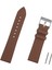 Açık 22MM Kahverengi Taba Hakiki Deri Spor Saat Kordonu Kayış 1