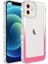 Apple iPhone 12 Uyumlu Kılıf Kamera Lens Korumalı Parlak Simli ve Renkli Arkası Şeffaf 1