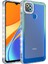 Xiaomi Redmi 9c Kılıf Kamera Lens Korumalı Parlak Simli ve Renkli Arkası Şeffaf Silikon Kapak 1