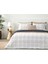 Modern Plaid Pamuklu Çift Kişilik Nevresim Seti 200 x 220 cm Gri 1