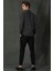 Felıx Erkek Basic Gömlek Comfort Slim Fit Siyah 4