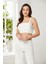 Kadife Saten 3'lü Kadın Crop'lu Pijama Takımı - 2050 4