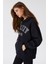Carla Kadın Kapüşonlu Sweatshirt Siyah 4