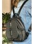 Çok Bölmeli Astarlı Ayarlanabilir Askılı Kadın Sırt Çantası 4058-GD 4