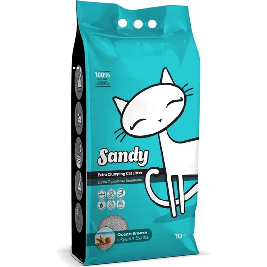 Sandy Cat Litter Doğal Sodyum Bentonit Okyanus Esintisi Kedi Fiyatı