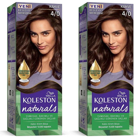 hepsiburada Wella Koleston Naturals Kahve 4/0 2x Paket