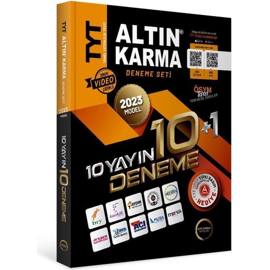 Altın Karma Yayınları TYT 2023 10 Farklı Yayın 10+1 Deneme Seti