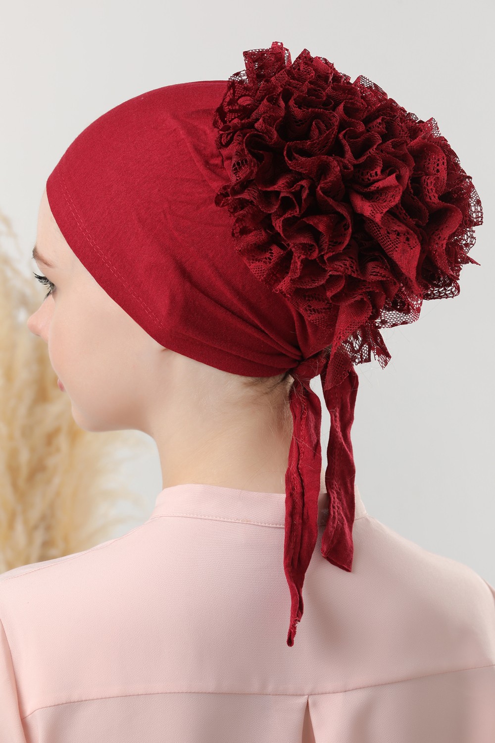 Melodi Scarf Tesettür Fırfırlı Bone görsel 4