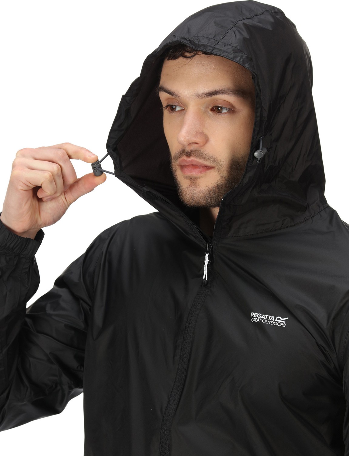 Regatta Siyah Erkek Yağmurluk RMW281 Pack It Jkt Iıı Yağmurluk görsel 4