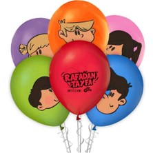 BYR LRT9592 Balonevi, Rafadan Tayfa, 12'' Baskılı Pastel Balon 100'LÜ Paket
