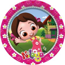 BYR LNL8436 Balonevi, Niloya, 8 Adet Kağıt Tabak, 23 cm