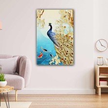 SML Tablo Tavus Kuşu Doğa Manzara Kanvas Tablo