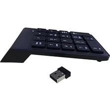 Enfein Kablosuz USB Bağlantılı Ergonomik Dizüstü Bilgisayarlar Ile Uyumlu Mini Numerik Klavye Siyah