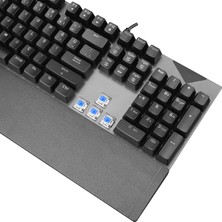 Everest Kb-Mk7 Gri USB Bilek Destekli Mekanik Klavye  Q Blue Switch Gaming Oyuncu Klavyesi