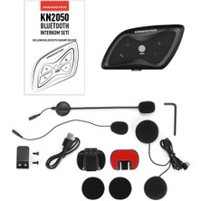 Knmaster KN2050 Motosiklet Kask İnterkom Bluetooth Intercom Kulaklık Seti