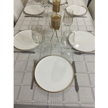 Zeren Home Bosna Etamin Keten Dertsiz Masa Örtüsü Krem