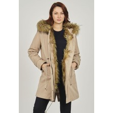 Veger Kadın Kapüşonlu Kaban 4223132 Bej