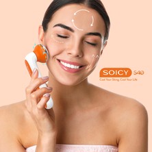 Soicy S40 Ice Massage Roller Soğuk Buz Masaj Roller Tam Tur Dönebilen Metal Başlık - Çift Başlıklı Turuncu