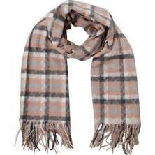 Polaris Colour Block Plaıd Atkı-W Pudra Kadın Atkı