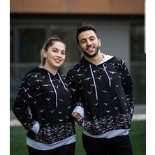 Yasolin Sevgili Kombini Sweatshirt Martı Desen